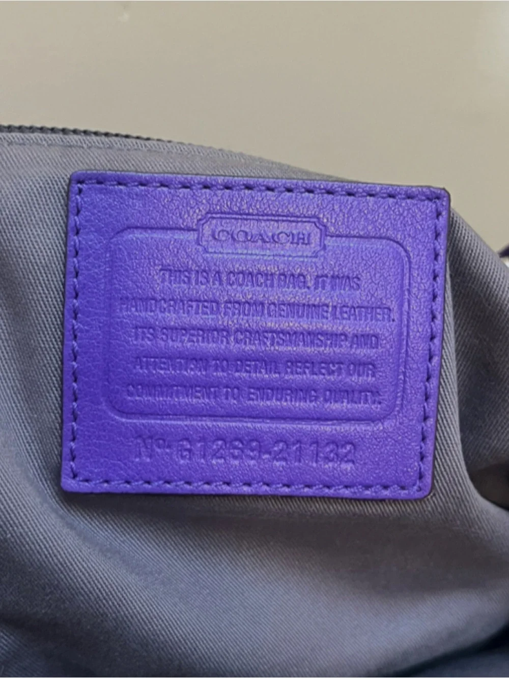 🪻SOLD🪻 Coach Legacy Molly East West Purple Satchel - Picture 13 of 16